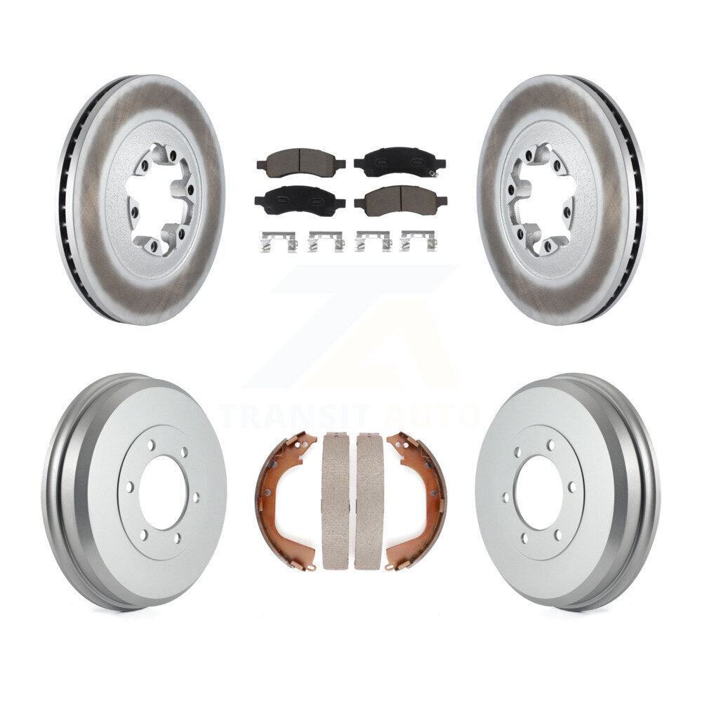 [Avant + Arrière] Kit de disque (revêtu) et plaquette (céramique) de frein pour Chevrolet Colorado GMC Canyon KGC-101997