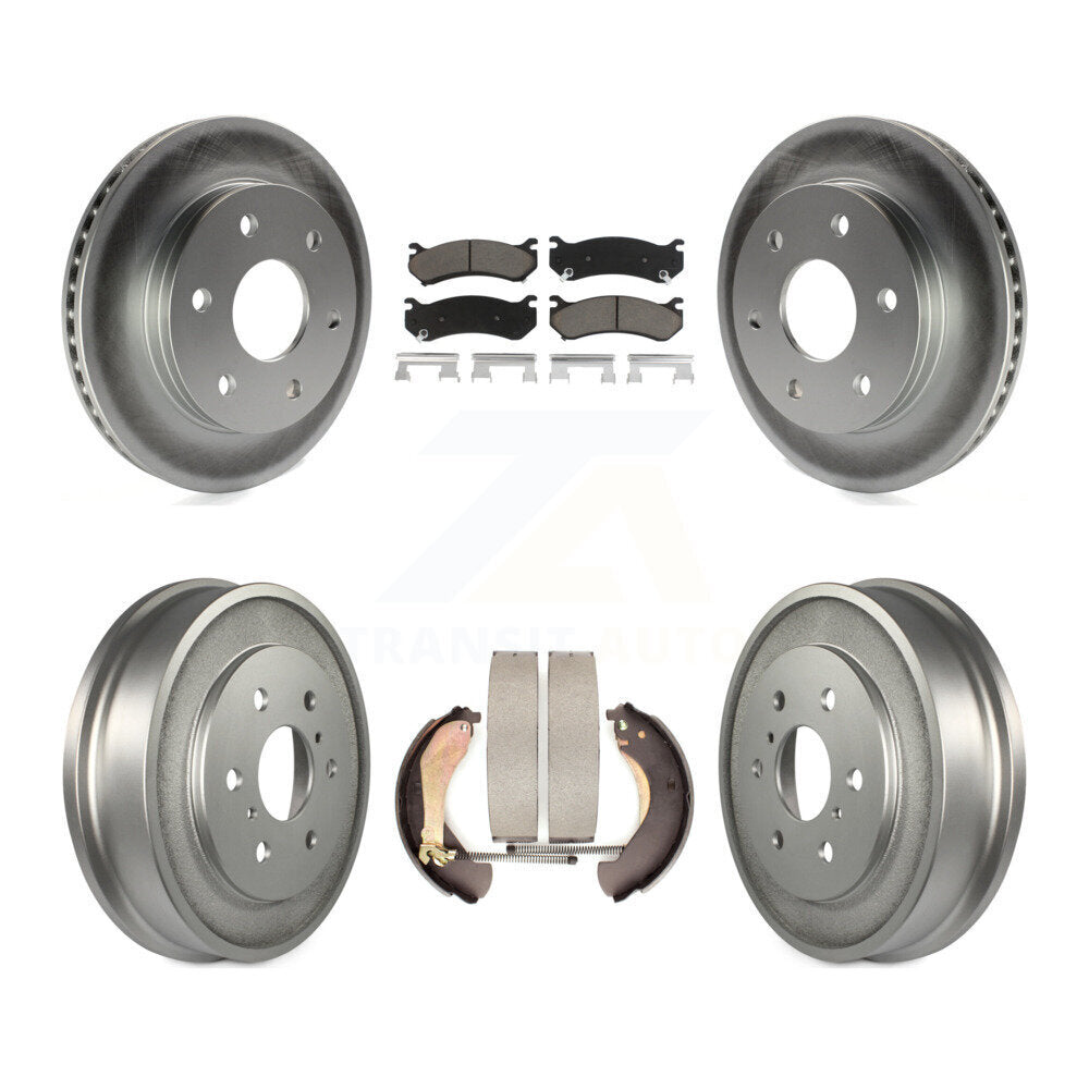 [Avant + Arrière] Kit de disque (revêtu) et plaquette (céramique) de frein pour Chevrolet Silverado 1500 GMC Sierra Classic KGC-101998