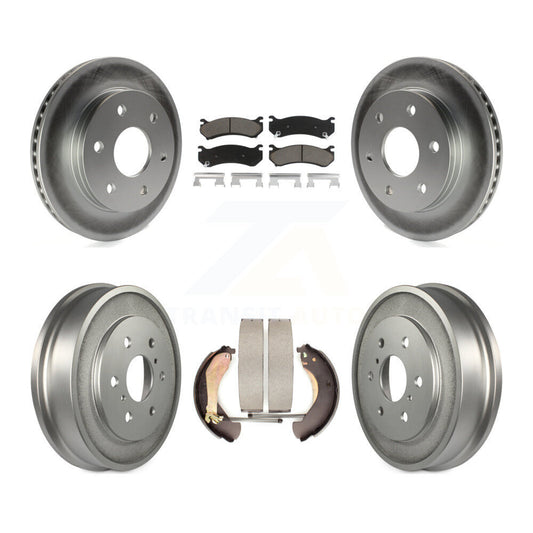 [Avant + Arrière] Kit de disque (revêtu) et plaquette (céramique) de frein pour Chevrolet Silverado 1500 GMC Sierra Classic KGC-101998