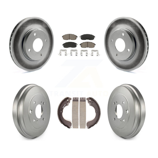 [Avant + Arrière] Kit de disque (revêtu) et plaquette (céramique) de frein pour Nissan Sentra Versa Cube KGC-102000