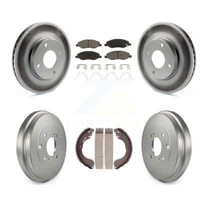 [Avant + Arrière] Kit de disque (revêtu) et plaquette (céramique) de frein pour 2008 Nissan Versa 4-Wheel ABS KGC-102001