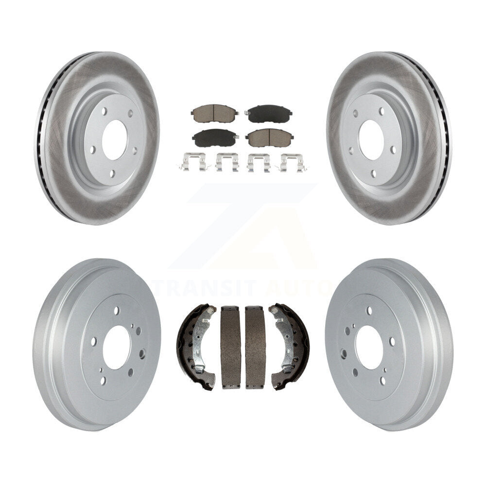 [Avant + Arrière] Kit de disque (revêtu) et plaquette (céramique) de frein pour 2017-2019 Nissan Sentra Turbocharged KGC-102003