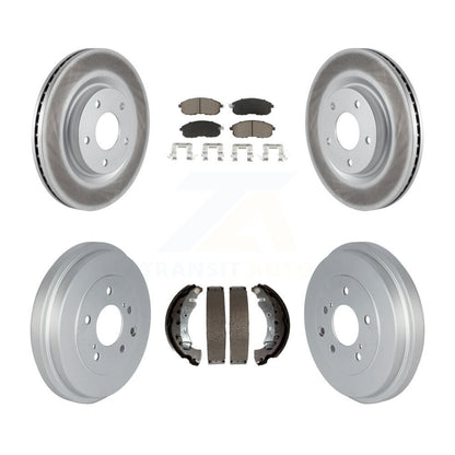 [Avant + Arrière] Kit de disque (revêtu) et plaquette (céramique) de frein pour 2017-2019 Nissan Sentra Turbocharged KGC-102003