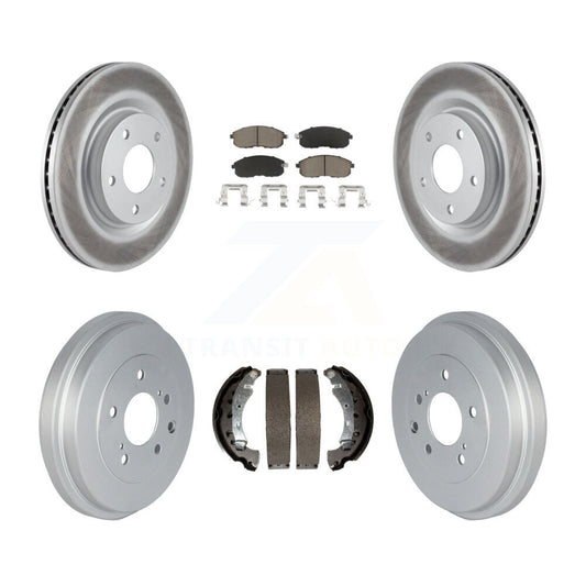 [Avant + Arrière] Kit de disque (revêtu) et plaquette (céramique) de frein pour 2017-2019 Nissan Sentra Turbocharged KGC-102003