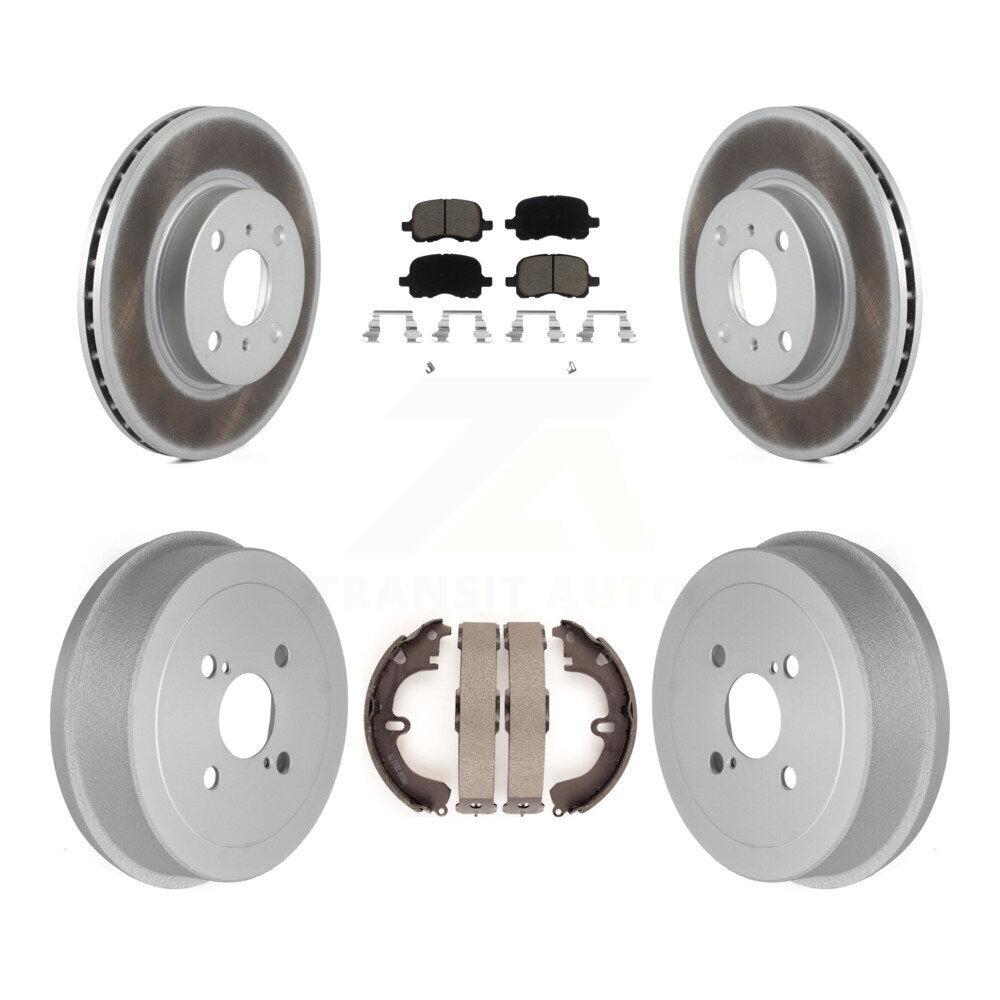 [Avant + Arrière] Kit de disque (revêtu) et plaquette (céramique) de frein pour Toyota Corolla KGC-102004