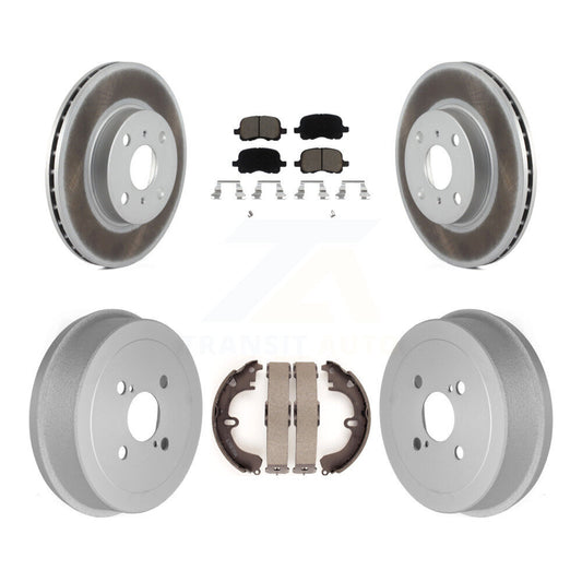[Avant + Arrière] Kit de disque (revêtu) et plaquette (céramique) de frein pour Toyota Corolla KGC-102004