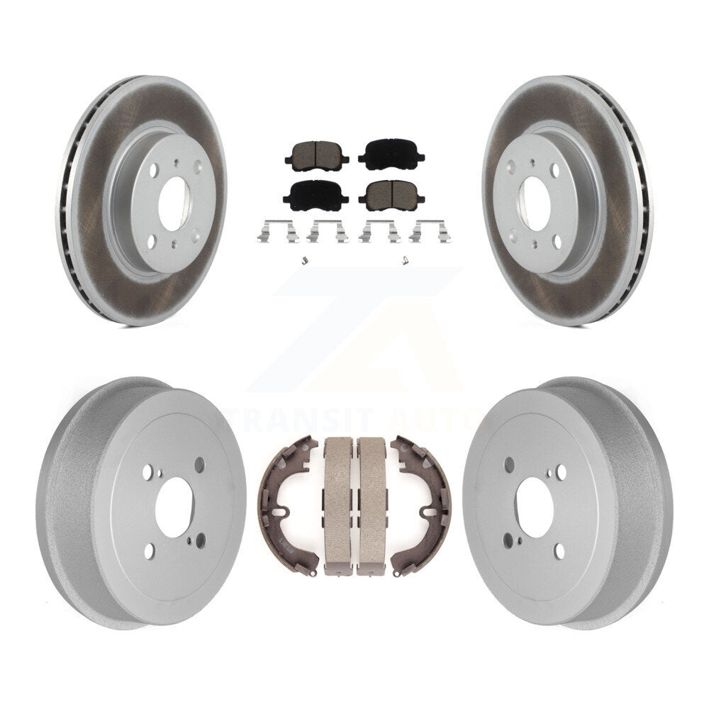 [Avant + Arrière] Kit de disque (revêtu) et plaquette (céramique) de frein pour Toyota Corolla Chevrolet Prizm KGC-102005