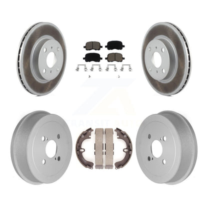 [Avant + Arrière] Kit de disque (revêtu) et plaquette (céramique) de frein pour Toyota Corolla Chevrolet Prizm KGC-102005