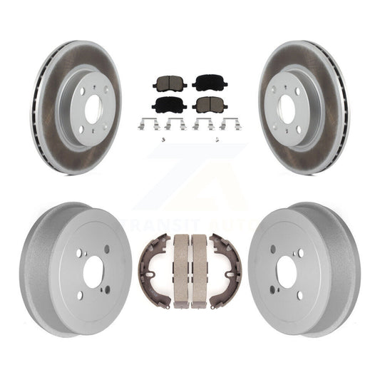 [Avant + Arrière] Kit de disque (revêtu) et plaquette (céramique) de frein pour Toyota Corolla Chevrolet Prizm KGC-102005