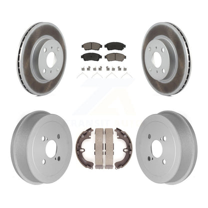 [Avant + Arrière] Kit de disque (revêtu) et plaquette (céramique) de frein pour 1993-1997 Toyota Corolla Geo Prizm KGC-102006