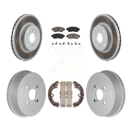 [Avant + Arrière] Kit de disque (revêtu) et plaquette (céramique) de frein pour 1993-1997 Toyota Corolla Geo Prizm KGC-102006