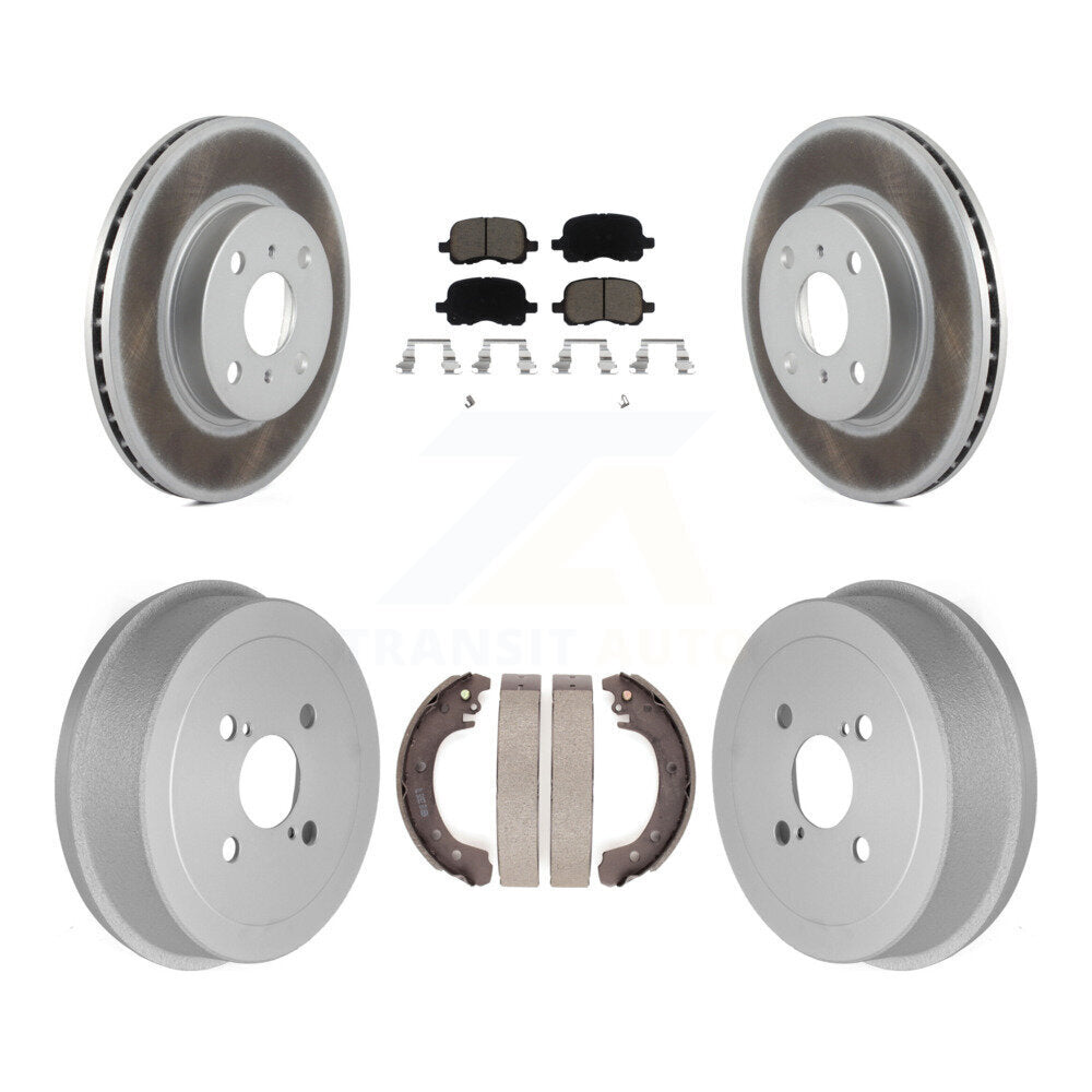 [Avant + Arrière] Kit de disque (revêtu) et plaquette (céramique) de frein pour 2002 Toyota Corolla From 04 02 KGC-102007