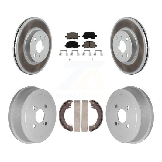 [Avant + Arrière] Kit de disque (revêtu) et plaquette (céramique) de frein pour 2002 Toyota Corolla From 04 02 KGC-102007