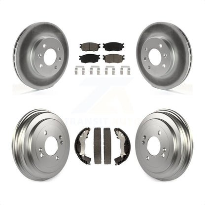 [Avant + Arrière] Kit de disque (revêtu) et plaquette (céramique) de frein pour Hyundai Accent Kia Rio Rio5 KGC-102008 par Transit Auto