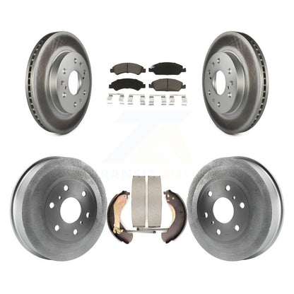 [Avant + Arrière] Kit de disque (revêtu) et plaquette (céramique) de frein pour 2009 Chevrolet Silverado 1500 GMC Sierra Except Vehicles Using Hold Down Pins KGC-102009