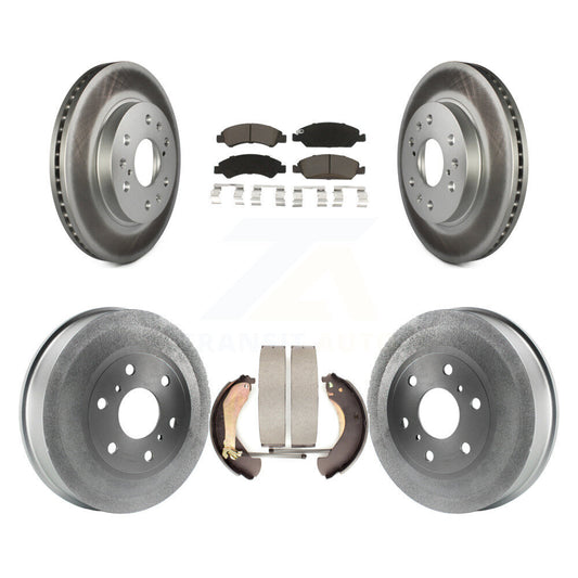 [Avant + Arrière] Kit de disque (revêtu) et plaquette (céramique) de frein pour 2009 Chevrolet Silverado 1500 GMC Sierra Except Vehicles Using Hold Down Pins KGC-102009
