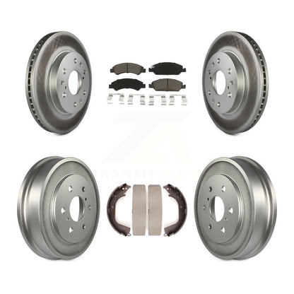[Avant + Arrière] Kit de disque (revêtu) et plaquette (céramique) de frein pour 2008 Chevrolet Silverado 1500 GMC Sierra avec Vehicles Using Hold Down Pins KGC-102010
