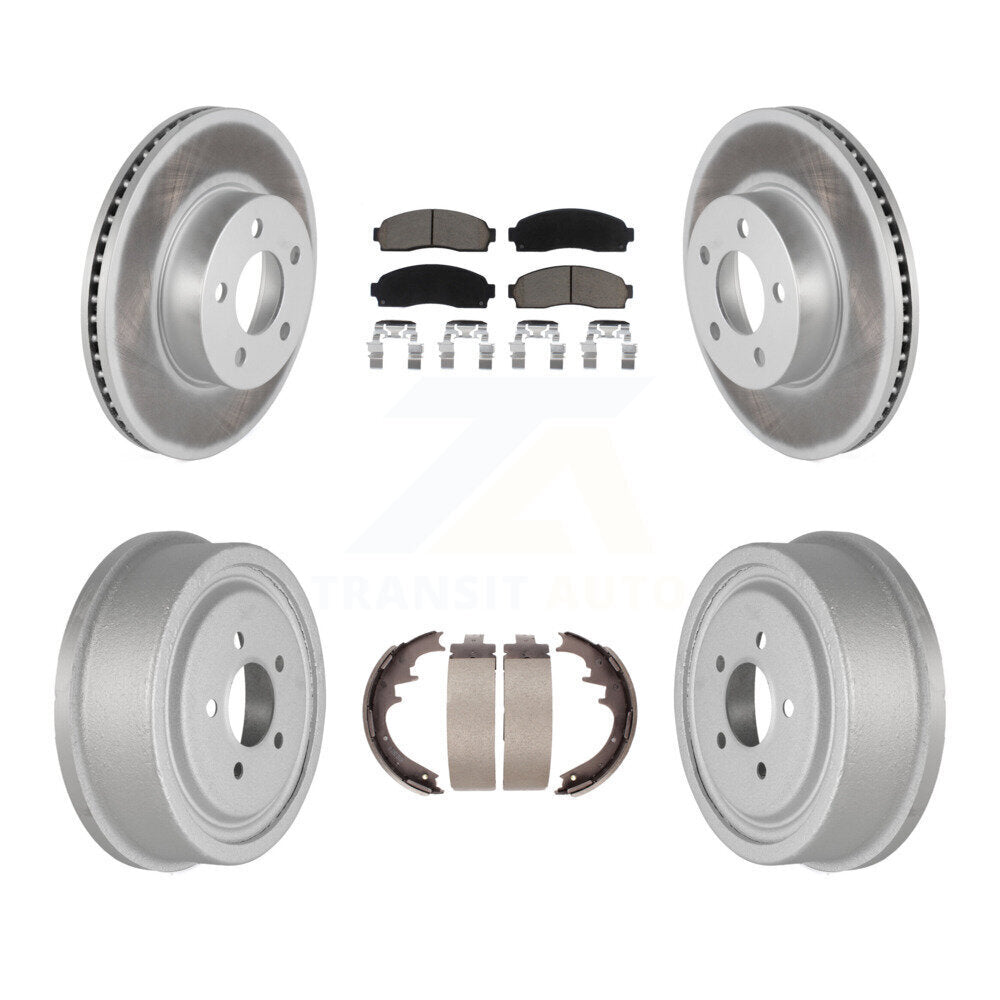 [Avant + Arrière] Kit de disque (revêtu) et plaquette (céramique) de frein pour Ford Ranger Mazda B4000 avec 10" Diameter KGC-102012