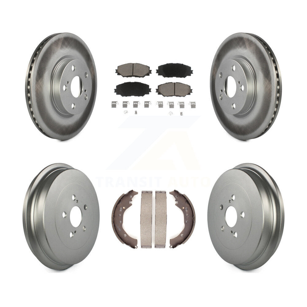 [Avant + Arrière] Kit de disque (revêtu) et plaquette (céramique) de frein pour Toyota Corolla KGC-102013