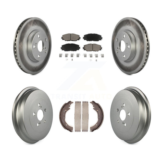 [Avant + Arrière] Kit de disque (revêtu) et plaquette (céramique) de frein pour Toyota Corolla KGC-102013