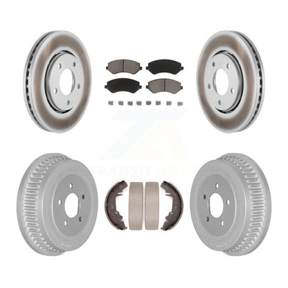 [Avant + Arrière] Kit de disque (revêtu) et plaquette (céramique) de frein pour Dodge Chrysler Town & Country Grand Caravan Voyager KGC-102015 par Transit Auto