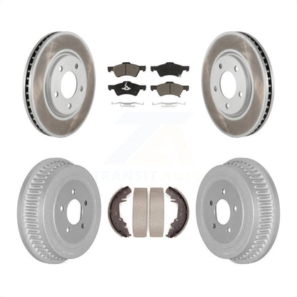 [Avant + Arrière] Kit de disque (revêtu) et plaquette (céramique) de frein pour Dodge Chrysler Town & Country Grand Caravan KGC-102016 par Transit Auto