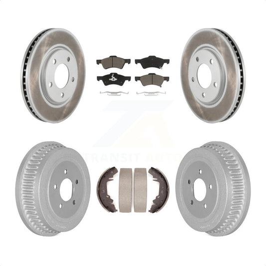 [Avant + Arrière] Kit de disque (revêtu) et plaquette (céramique) de frein pour Dodge Chrysler Town & Country Grand Caravan KGC-102016 par Transit Auto