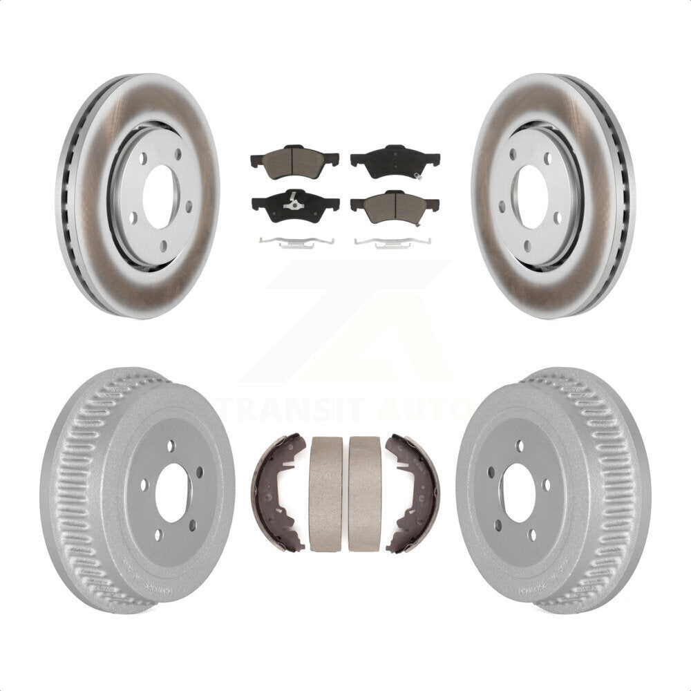 [Avant + Arrière] Kit de disque (revêtu) et plaquette (céramique) de frein pour Dodge Caravan Chrysler Voyager KGC-102017 par Transit Auto