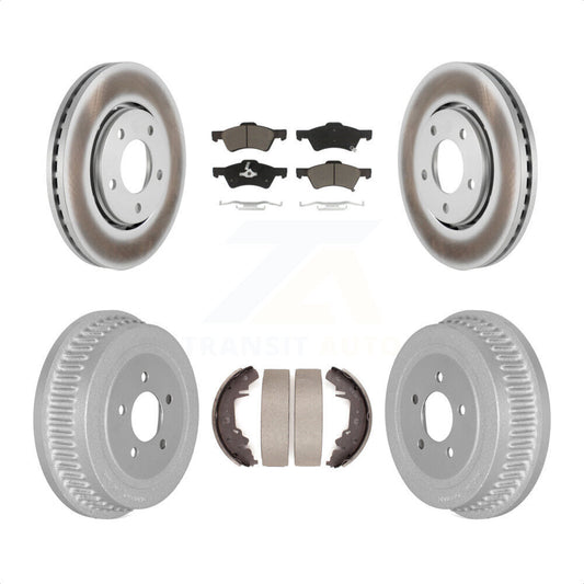 [Avant + Arrière] Kit de disque (revêtu) et plaquette (céramique) de frein pour Dodge Caravan Chrysler Voyager KGC-102017 par Transit Auto