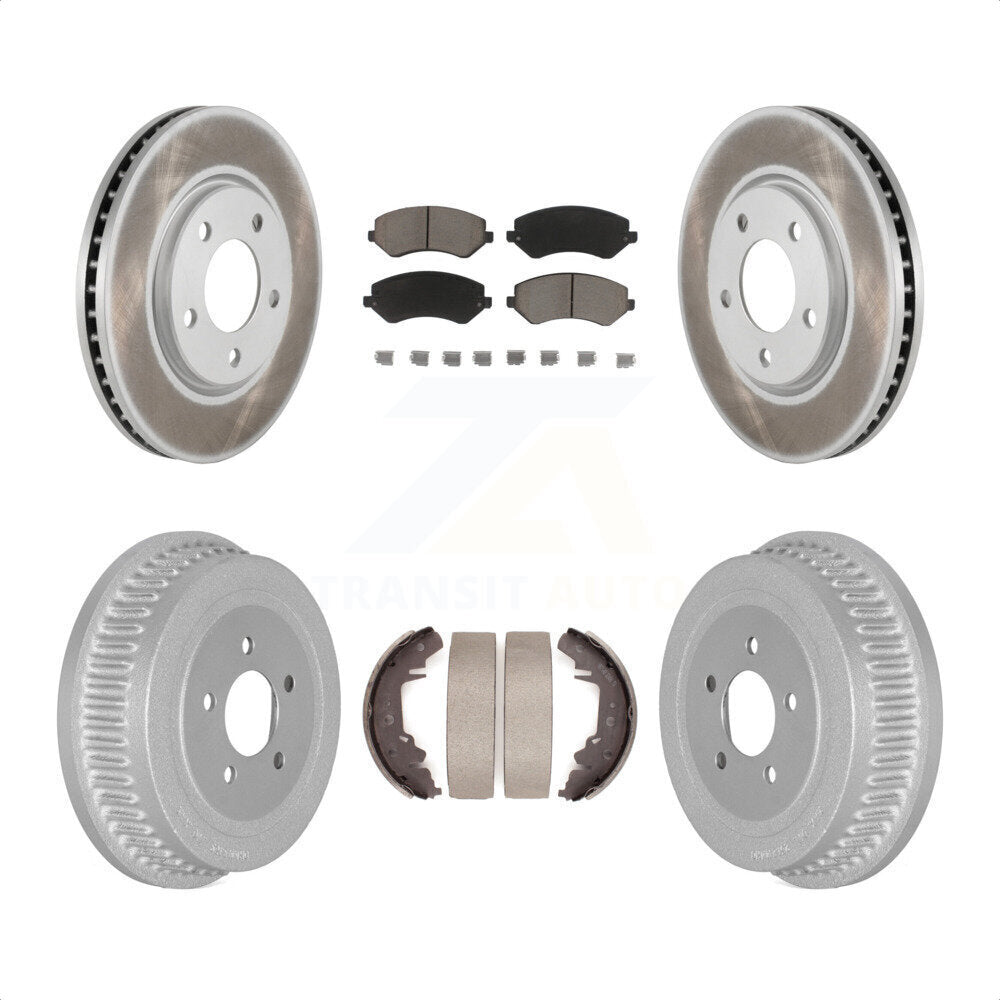 [Avant + Arrière] Kit de disque (revêtu) et plaquette (céramique) de frein pour Dodge Grand Caravan Chrysler Voyager KGC-102018 par Transit Auto