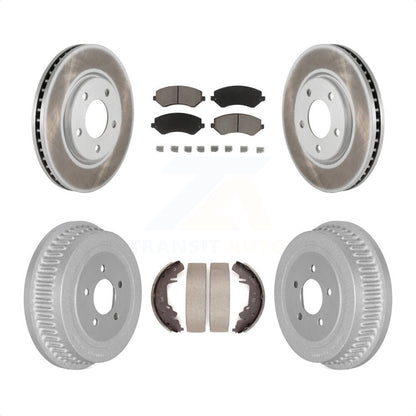 [Avant + Arrière] Kit de disque (revêtu) et plaquette (céramique) de frein pour Dodge Grand Caravan Chrysler Voyager KGC-102018 par Transit Auto