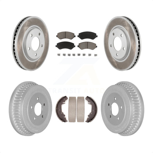 [Avant + Arrière] Kit de disque (revêtu) et plaquette (céramique) de frein pour Dodge Grand Caravan Chrysler Voyager KGC-102018 par Transit Auto