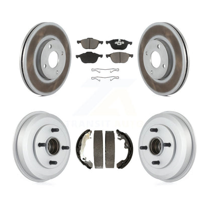 [Avant + Arrière] Kit de disque (revêtu) et plaquette (céramique) de frein pour 2005-2007 Ford Focus Wheel Bearing Includes KGC-102019