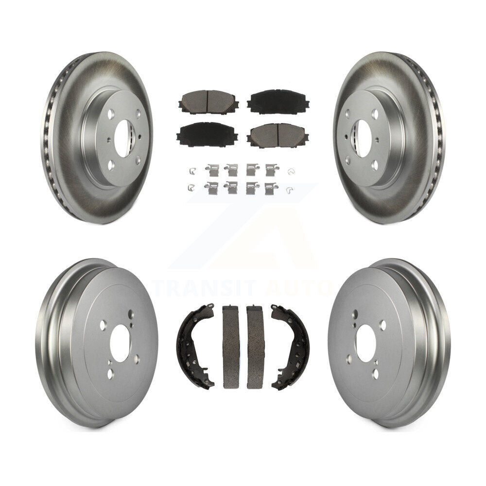 [Avant + Arrière] Kit de disque (revêtu) et plaquette (céramique) de frein pour Toyota Yaris KGC-102020