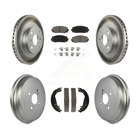 [Avant + Arrière] Kit de disque (revêtu) et plaquette (céramique) de frein pour Toyota Yaris KGC-102020