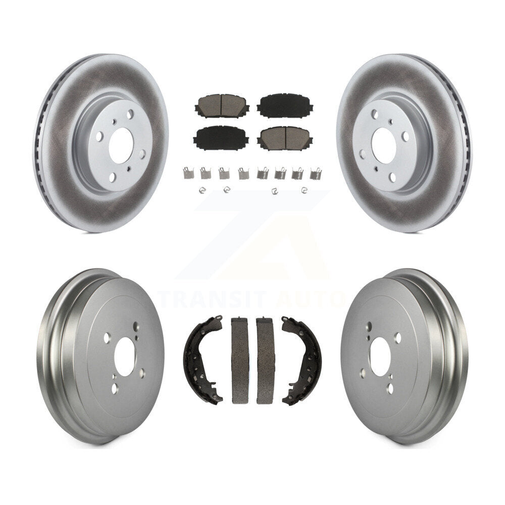 [Avant + Arrière] Kit de disque (revêtu) et plaquette (céramique) de frein pour 2012-2013 Toyota Yaris SE KGC-102021