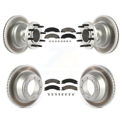 [Avant + Arrière] Kit de disque (revêtu) et plaquette (céramique) de frein pour Ford E-450 Super Duty KGC-102026