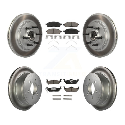 [Avant + Arrière] Kit de disque (revêtu) et plaquette (céramique) de frein pour Ford F-150 Lincoln Mark LT RWD KGC-102030