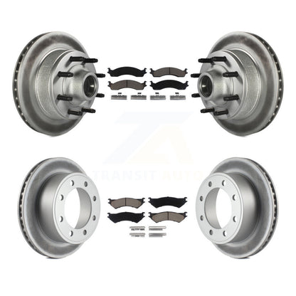 [Avant + Arrière] Kit de disque (revêtu) et plaquette (céramique) de frein pour Ford E-350 Super Duty E-250 Econoline Club Wagon KGC-102031