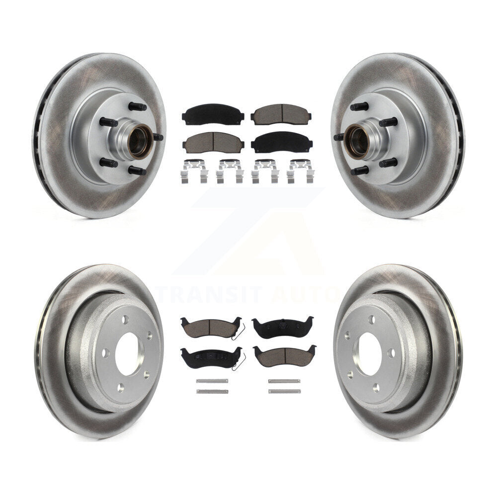 [Avant + Arrière] Kit de disque (revêtu) et plaquette (céramique) de frein pour 2010-2011 Ford Ranger RWD KGC-102032