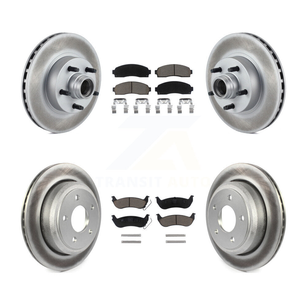 [Avant + Arrière] Kit de disque (revêtu) et plaquette (céramique) de frein pour 2010 Mazda B2300 avec 11-1 4" Diameter Rotor KGC-102033
