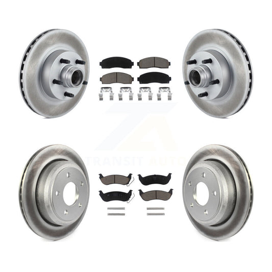 [Avant + Arrière] Kit de disque (revêtu) et plaquette (céramique) de frein pour 2010 Mazda B2300 avec 11-1 4" Diameter Rotor KGC-102033