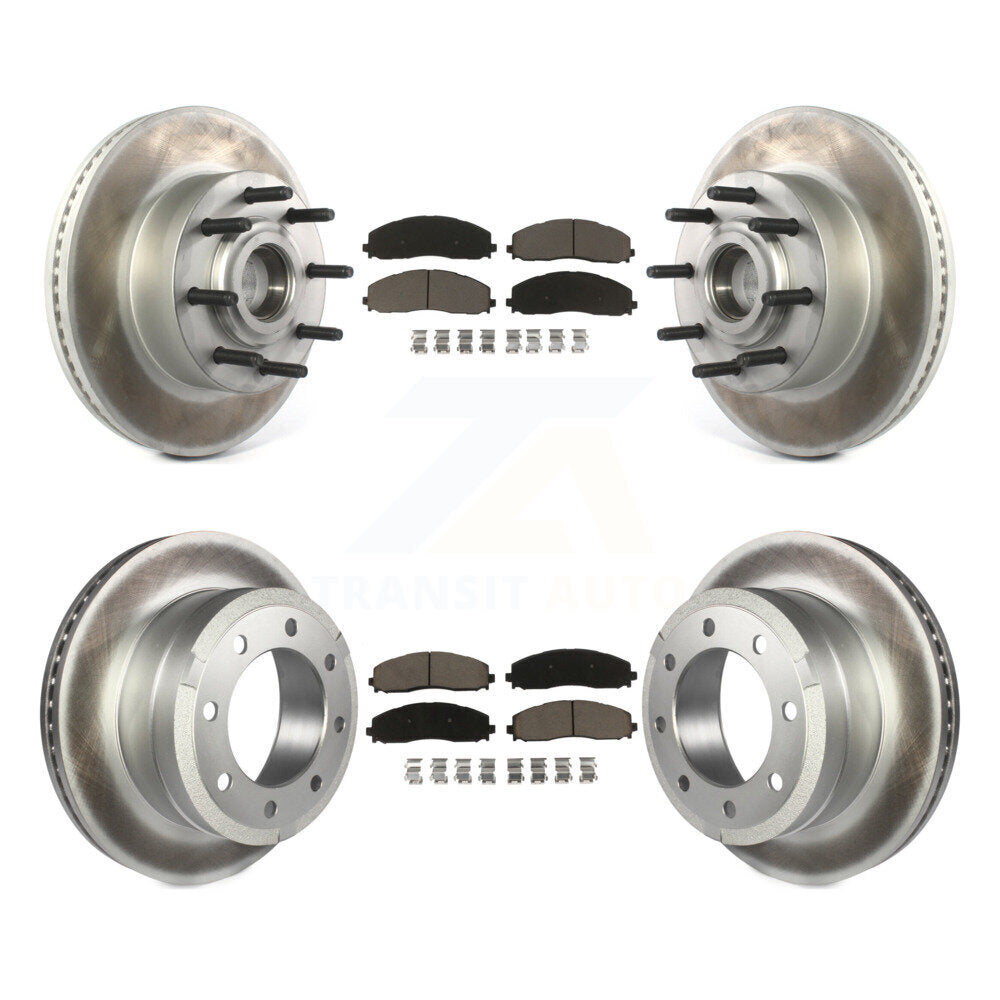 [Avant + Arrière] Kit de disque (revêtu) et plaquette (céramique) de frein pour Ford F-250 Super Duty F-350 KGC-102034