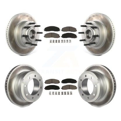 [Avant + Arrière] Kit de disque (revêtu) et plaquette (céramique) de frein pour Ford F-250 Super Duty F-350 KGC-102034