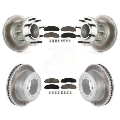 [Avant + Arrière] Kit de disque (revêtu) et plaquette (céramique) de frein pour Ford F-350 Super Duty F-250 avec Dual Wheels KGC-102037