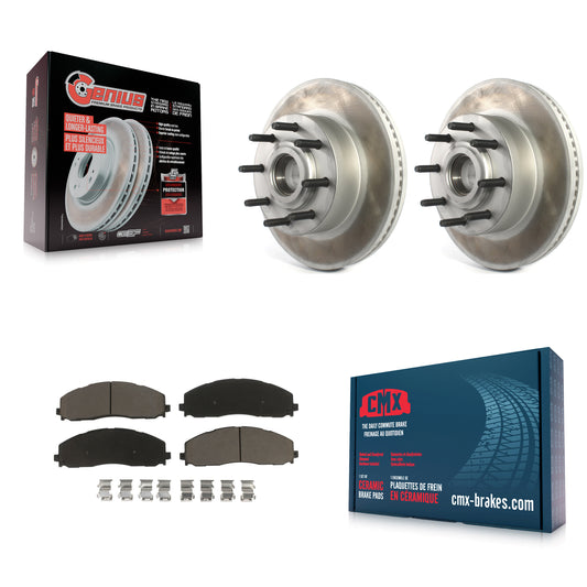 [Avant] Kit de disque (revêtu) et plaquette (céramique) de frein pour Ford F-250 Super Duty F-350 KGC-102040