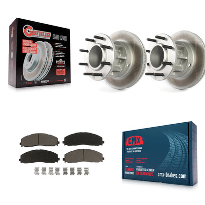 [Avant] Kit de disque (revêtu) et plaquette (céramique) de frein pour Ford F-350 Super Duty F-250 avec Dual Rear Wheels RWD KGC-102041