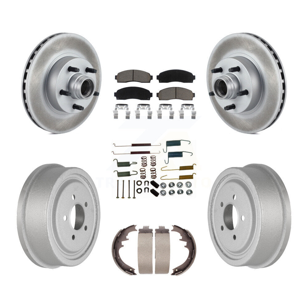 [Avant + Arrière] Kit de disque (revêtu) et plaquette (céramique) de frein pour 2006-2009 Ford Ranger RWD avec 10" Diameter KGC-102049