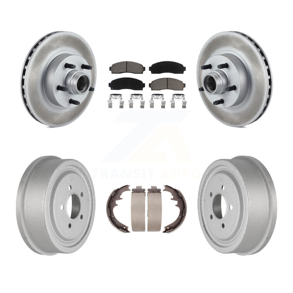 [Avant + Arrière] Kit de disque (revêtu) et plaquette (céramique) de frein pour 2006-2009 Ford Ranger RWD avec 10" Diameter KGC-102051