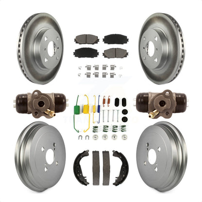 [Avant + Arrière] Kit de disque (revêtu) et plaquette (céramique) de frein pour Toyota Yaris KGC-102053 par Transit Auto